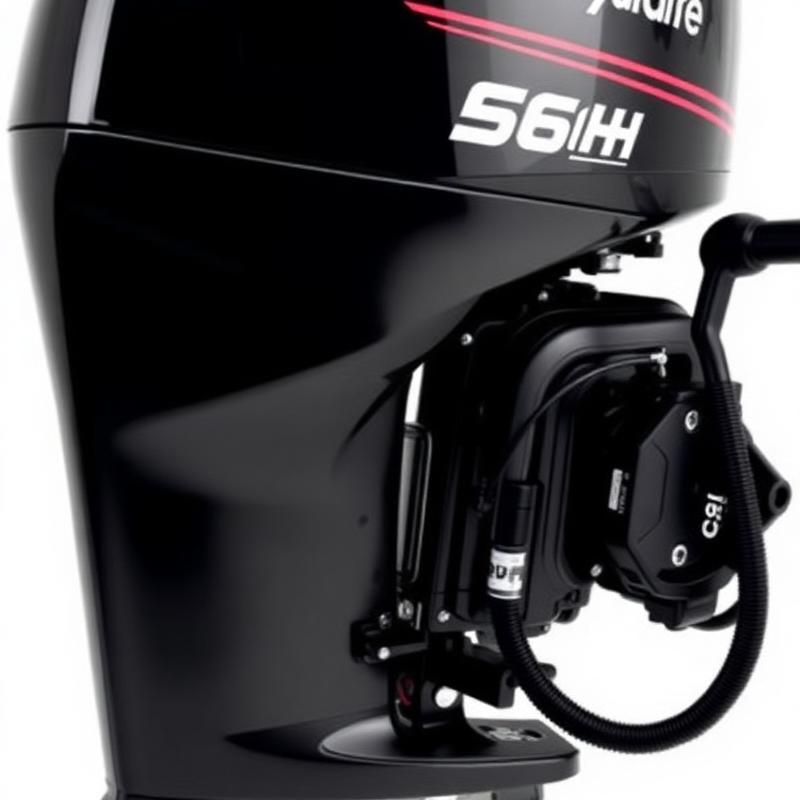 Northpoint Engines 60HP Inline-3 4-Stroke Tiller — 15" Shaft in Gloss White